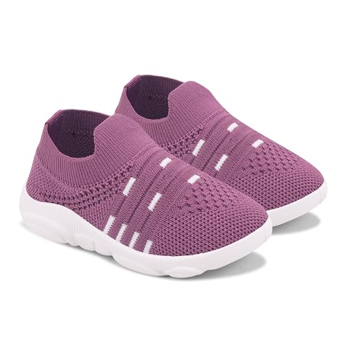 Image of HOOH Baby Unisex Walking Shoes with Musical Sound and Spinner, Knitted Upper, Slip Resistant, Mid Top Sneaker, Water Resistant, 0-24 Months