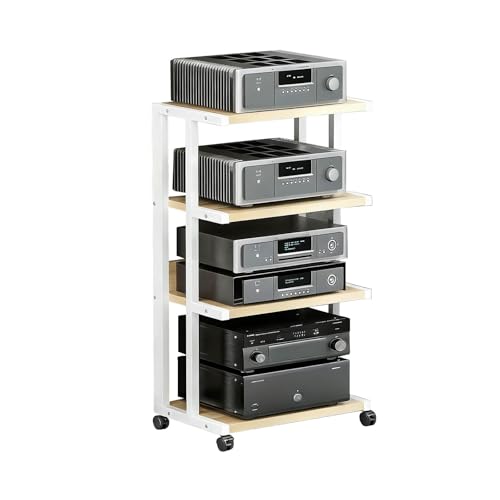 Soporte de altavoz rodante y estante amplificador móvil negro de 40 x 50 x 94 cm para estudio