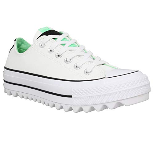 Converse, Mujer Chuck Taylor All Star Lift Ripple, Canvas, Sneakers, Blanco, Color blanco., 40 EU