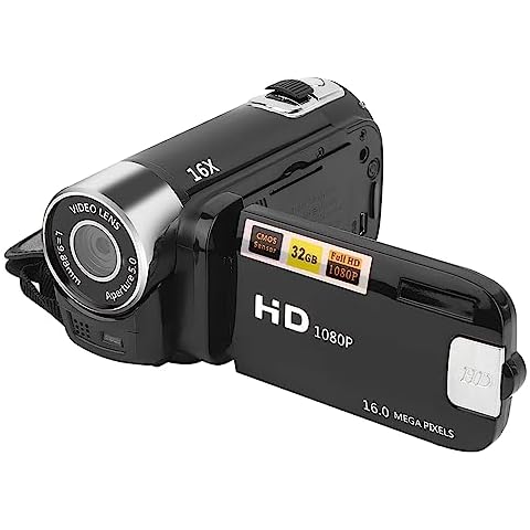 Zopsc Video Camera Camcorder, Full 1080P Digital Camera Recorder, 2.7 Inch Colourful Display Screen 16X Digital Zoom Vlogging Camera, for YouTube, for Travel, Vlog Cover
