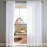 ☘️【Matériaux de Haute Qualité】Les rideaux utilisent des fibres de polyester de haute qualité, qui ont un toucher doux et un bon drapé, donnant un effet visuel léger et fluide. La structure fine de la grille peut empêcher efficacement les mouches et les moustiques de voler dans la pièce.