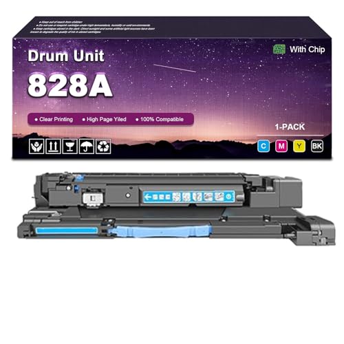 828A Imaging Unit Drum Unit Replacement for HP CF358A CF359A CF365A CF364A Imaging Drum Unit Work for HP Color Laserjet Enterprise M855 M855dn M855x M880 M880z Printers cyan