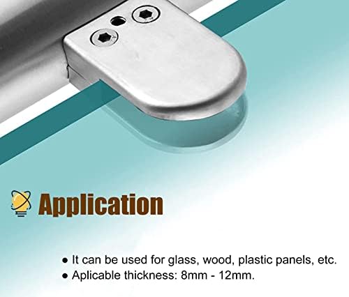 Attic Stair Balustrade Posts, Round Glass Banister Railing System with Spigot Clamps, Indoor Outdoor Handrail Kit for Decks & Patios, Modern Safety Fence Solution