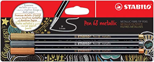 Premium-Filzstift - STABILO Pen 68 metallic (3er, Blister)