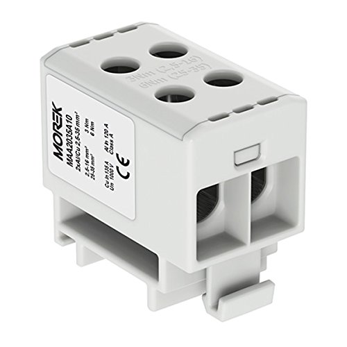 Distribution Block F. AL/CU Fits 4 x 2.5-35mm2 Grey 5 Pin 1000V AC/DC Insulated Clamp OTL 35-2 MAA2 035A10 MOREK 4030