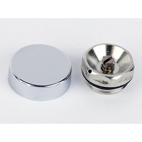 Chrome Cover Cap & Air Vent Bleeding Valve for Heated Towel Rail Radiator Rad Cover