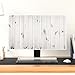 Baocicco Rustic White Brown Wood Board Monitor Dust Cover 26, 27, 28 Inch Full Body Cover for Computer Screen Panel Case Computer Sleeve Compatible with iMac 26-28 Inch PC, Desktop and TV