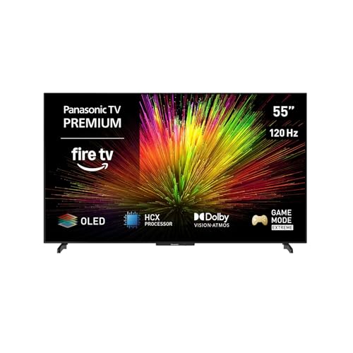 Panasonic Premium TV-55Z80BEZ, Z80B Series, 55-Inch, 4K Ultra HD OLED Smart TV, 2025, Fire TV, Dolby Vision and Atmos, Game Extreme Mode, Alexa and Apple Support, Bluetooth, Black