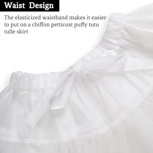 Women's Chiffon Petticoat Elastic Waist skirt Ballet Dance Pettiskirts Underskirt Half Slips Fluffy Pleated Dress for Party Cosplay Lace Thigh High Sheer Stockings Antiskid Silicone Stocking4