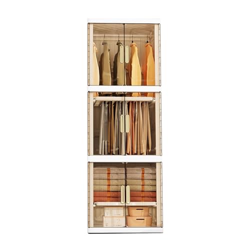 Armarios Dormitorio con Barra para Colgar Ropa Gran Capacidad Armario Esquinero Dormitorio Pequeño para Dormitorios y Apartamentos(60 * 55 * 173cm)