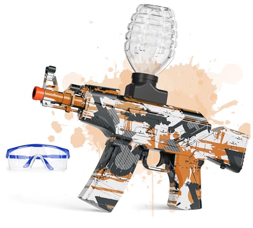 Gel Ball Blaster, Splat Gel Gun for Precision Shooting, Electric Water Ball Blaster Gun with Top Loading Design, Great for Competitive Team Play, Ages 15+ (Orange)
