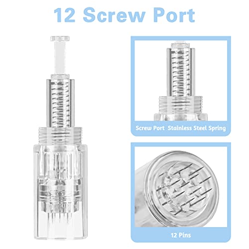 LOPHE 12 Pin Micro Needles, 12 Pcs Microneedling Cartridge Tip Replacement Head - Image 2