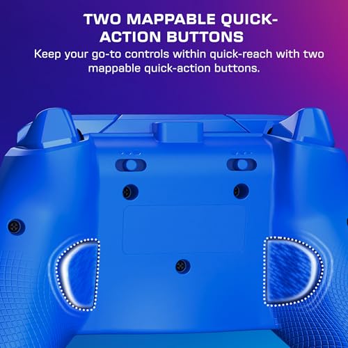 Image of Turtle Beach Afterglow Wave Wired RGB Gaming Controller for Xbox & PC | Xbox Series X|S, Xbox One, Customizable RGB Lighting, 2 Mappable Buttons, Hall-Effect Hair Triggers, Audio Controls, Blue