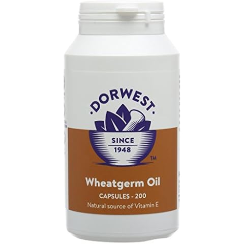 Dorwest Herbs Wheatgerm Oil Capsules for Dogs and Cats 200 Capsules Cover