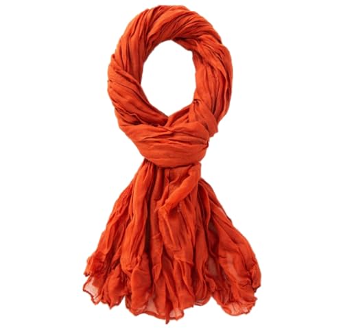 Belsen Summer Cotton Blend Crinkle Vintage Soft Scarf Fashion Solid