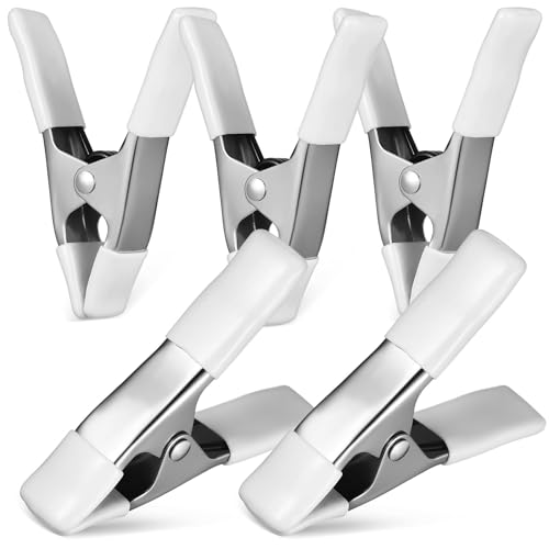 ULTECHNOVO Lot de 5 Pinces à Ressort Robustes en Pvc pour Fond Photo et Toile de Fond, Clips Légers et Faciles à Utiliser, Photographie Professionnelle