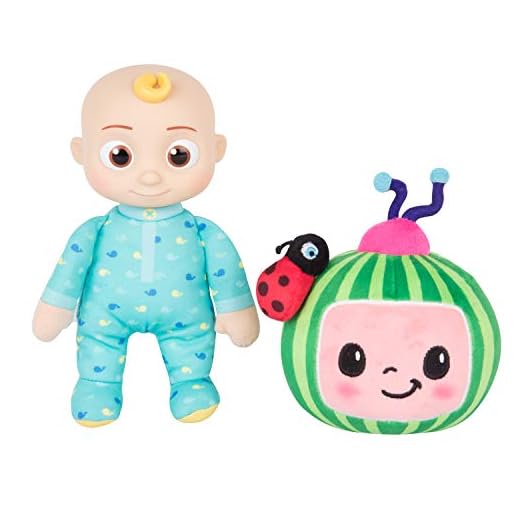 CoComelon JJ & Melon Bedtime Plush 2- Pack - Officially Licensed - 8" Quality JJ & Melon Soft Squishy Plush - Toys for Toddlers & Preschoolers Ages 1-3 - Great Gift for Kids, Boys & Girls - 8 Inches
