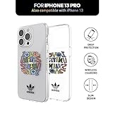 adidas Originals Compatible with iPhone 13 Pro Case, 6.1 inches, Drop Tested Cases, Shockproof Raised Edges, Premium Protective Snap Case Cover, Transparent Love Unites - Image 2