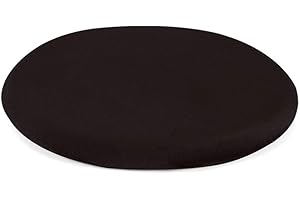 Round Chair Pad: Memory Foam Black Anti-Slip Comfort