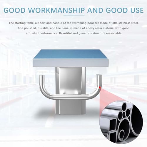Piattaforma Subacquea Professionale con Superficie Antiscivolo e Base in Acciaio Inox per Competizioni Piscina