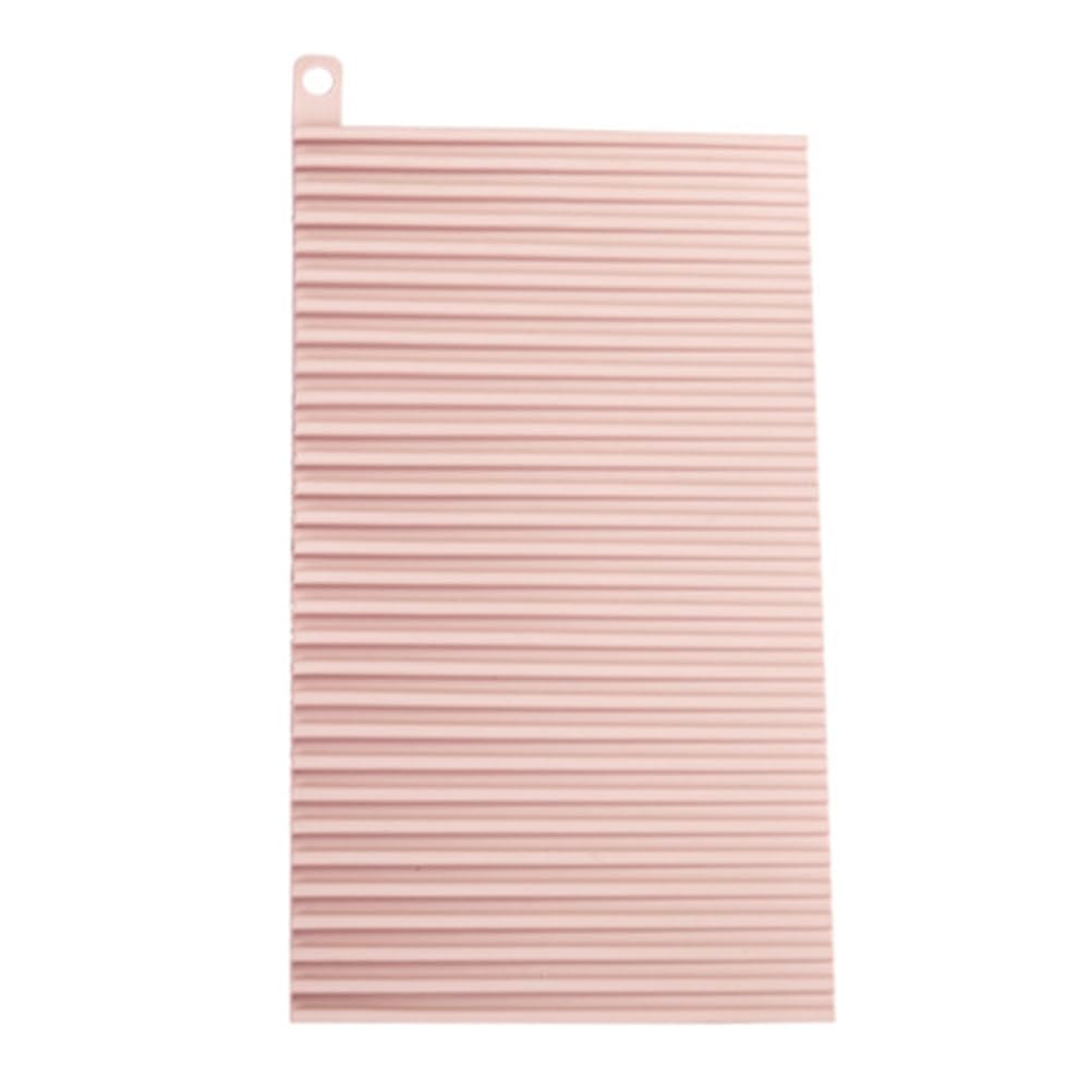 minkissy Folding Washboard Silicone Foldable Washboard Manual Washboard Portable Laundry Board Non-Slip Washboard for Laundry Washing Clothes Household (Pink) PP