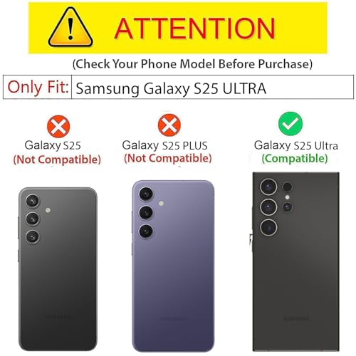 Image of Kapa Noble Slim Magnetic Leather Flip Case Cover for Samsung Galaxy S25 Ultra | Card Holder Stand Flip Wallet Case (Black)