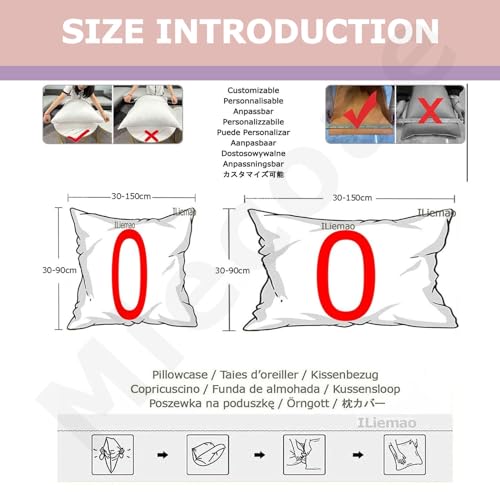 Housse de coussin 60x80 anti-plis en coton polyester durable - 3