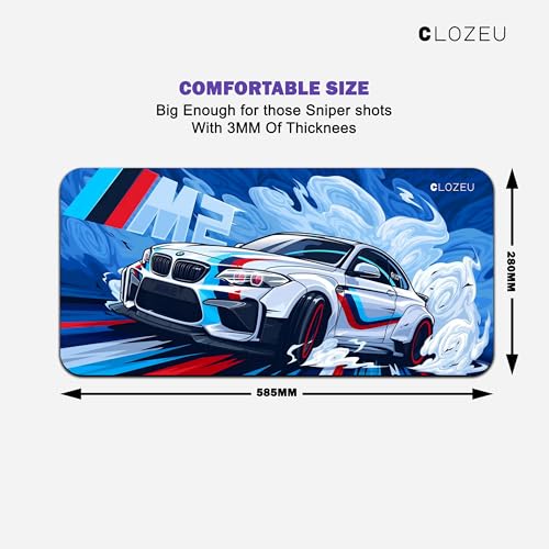 Image of Mouse Pad, Large Extended Desk Mouse Pad, Non-Slip Spill-Resistant Mousepad with Special-Textured Surface,Gamer /Office /Home 585mm x 280mm (Car Print Mouse pad)