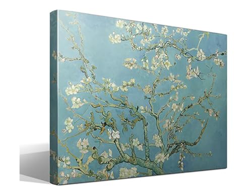 cuadrosfamosos.es | Cuadro | Canvas | Wall Art | Almendro en Flor de Vincent Willem van Gogh | Impresión Giclée sobre lienzo de algodón 100% | Bastidor de 3cm | 70x95cm
