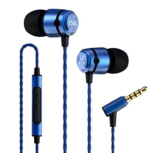 SoundMAGIC E50C Kabelgebundene Ohrhörer mit Mikrofon, In-Ear-HiFi-Kopfhörer, Gute geräuschisolierende Kopfhörer, Bequeme Passform, blau Cover