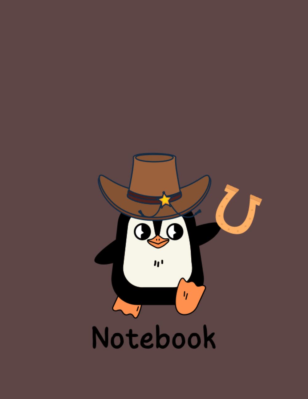 Notebook: 120 Page Cowboy Penguin Notebook