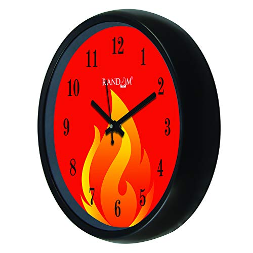 Image of RANDOM 12-inch Plastic & Glass Decorative Wall Clocks for Home,Living Room, Lobby, Kitchen, Plastic Analog Stylish Wall Clock