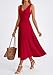 PRETTYGARDEN Women's Summer Casual Dresses 2026 Spring Sleeveless V Neck Knit Midi Business Work A Line Cocktail Dress(Red,Large)