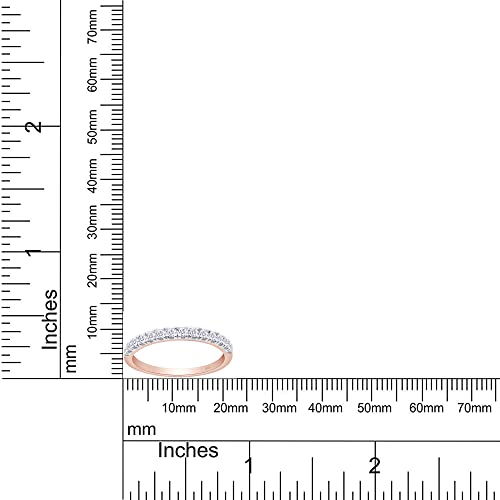 SAVEARTH DIAMONDS Moissanite Wedding Band, Wedding Rings for Women, 0.20 To 0.42 ct D Color VVS1 Lab Created Diamond Sterling Silver Rings Half Eternity Stackable Engagement Ring Anniversary Band4