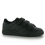 Lonsdale Branding Lonsdale Kinder Leyton Leder Turnschuhe Klettverschluss Schwarz/Schwarz 33