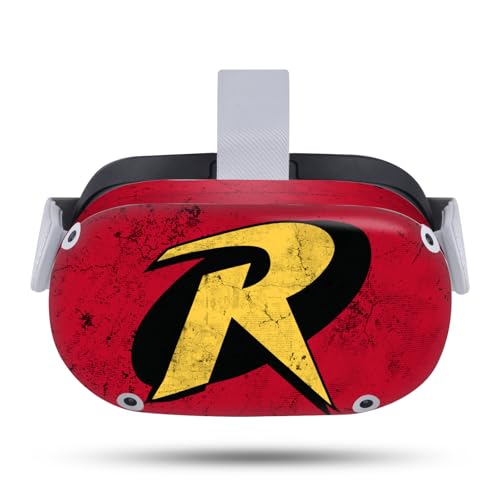 Head Case Designs Officially Licensed Batman DC Comics Robin Logos and Comic Book Vinyl Sticker Skin Decal Cover Compatible with Meta Quest 2