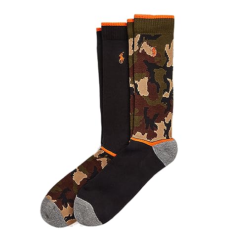 POLO RALPH LAUREN Big & Tall Socks Camo Cotton-Blend Crew Sock 2-Pack Mens Big Tall