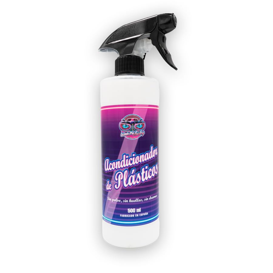 Acondicionador de Salpicaderos, Plásticos y Gomas - Limpieza y Protección para Plásticos y Vinilos Interiores - Abrillantador Satinado - Fragancia Fresca - 500ml