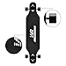 Windrunner 41 inch Freeride Longboard Skateboard,8-Ply Natural Maple Drop Through Freestyle Complete Skateboard Cruiser Pintail for Cruising,Carving,Free-Style and Downhill,Black and White Case