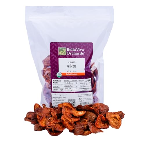 Bella Viva Orchards Organic Dried California Apricots (1.5 lbs) -...