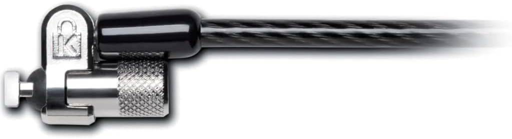 Kensington MicroSaver 2.0 Laptop Lock, Carbon Steel Cable 1.8m Long, Strong 10mm Diameter Locking Head with T-Bar Locking Mechanism, K65020EU