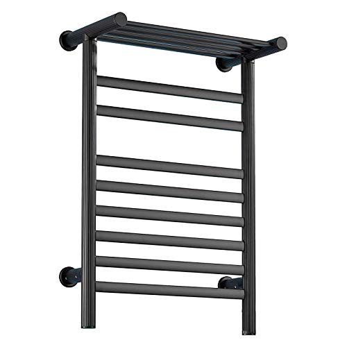 KJSHXYG Radiador toallero eléctrico de Aluminio, tendedero, toallero calefactado de Pared de 8 Barras con Estante Superior para baño.