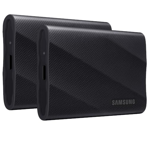 SAMSUNG MU-PG4T0B T9 4TB Portable SSD, USB 3.2 Gen 2x2, Black (2-Pack)