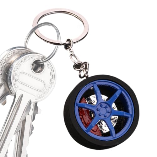 Llavero de rueda de coche antipérdida con agarre de goma para colgar tus llaves