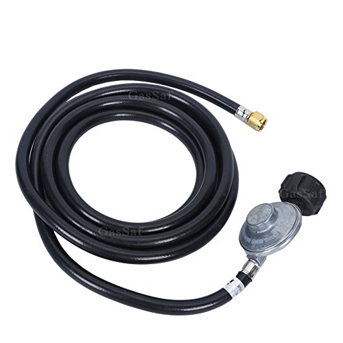 Gassaf 6 Feet Low Pressure Propane Regulator With Csa Certified Lpg Hose Most Lp Gas Grill, Heater And Fire Pit Table，3/8 Female Flare Nut #TOP3