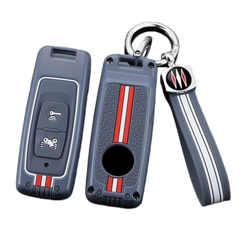 Happyit Zinc de aleación de Fibra de Carbono patrón de la Llave del Coche Fundas para Honda PCX160 Vision SH350 160 PCX 125 Switch 150 ADV Wrench 350 2021 2022 2/3 Buttones (Ropa+2B)