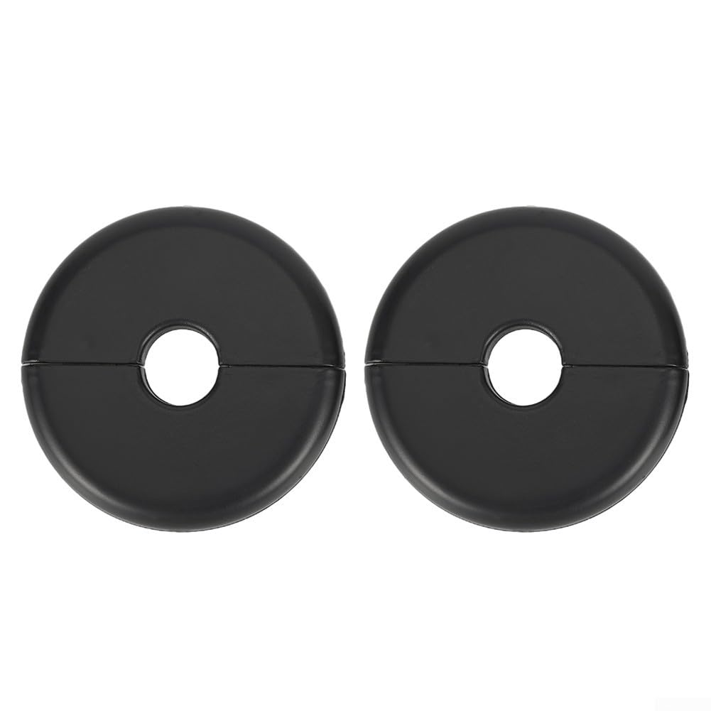 Pipe Decorative Cover, 12PC Round Interlocking Faucet Angle Valve Air Conditioning Radiator Cover for Home Decor(black)