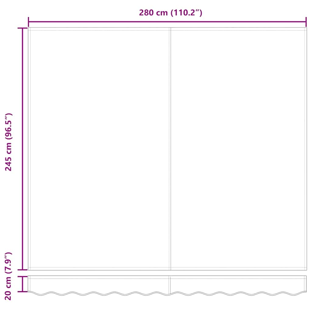 Toldo automático con LED marrón, 300 x 250 cm, brazo articulado, protección solar con sensor de viento, resistente a los rayos UV, impermeable, extensible, manivela y control eléctrico para