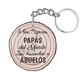 Cualquier abuelo se sorprenderá con este original regalo tan personalizado. Además puedes incluir colgantes y abalorios personalizados, una presentación en saquito textil o incluso un acabado con cera natural de abeja para conseguir que tu llavero personalizado luzca todavía mejor.