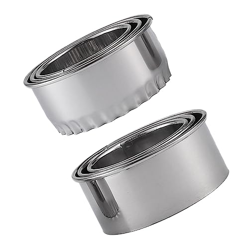 PHENOFICE 6piezas Moldes Redondos Para Dumplings Cortadores De Masa Wonton Inoxidable Fácil De Limpiar Ahorrar Espacio